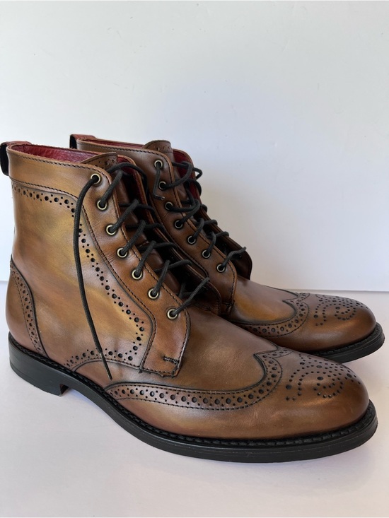 Allen Edmonds Dalton Wing Tip Leather Boots Bourbon main image 12